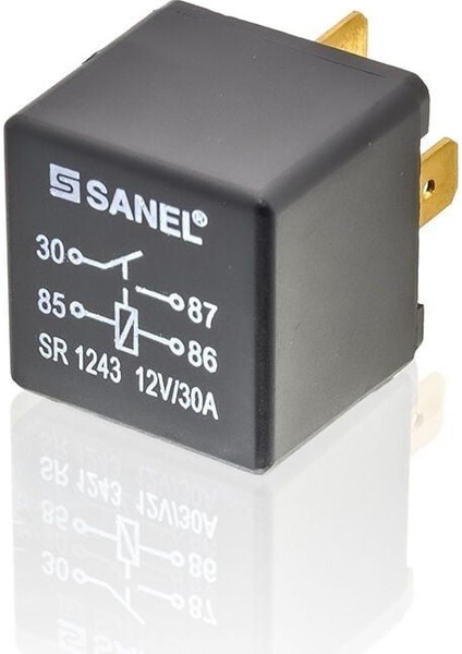 Mini Röle 24 Volt 30 Amper 4 Uçlu Braketli SR2443A