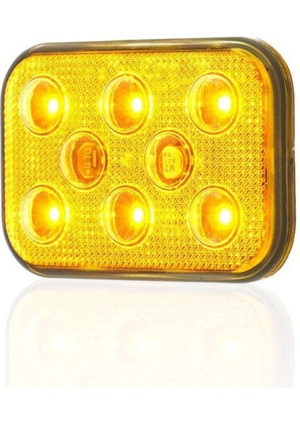 Aydınlatma 24V 6 Ledli Sarı Dış Mekan Uyumlu Kare SBD24Y6