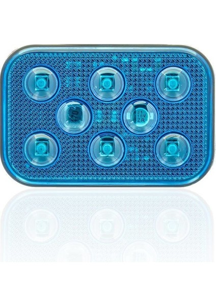 24V Kare 6 LED Dış Makan Uyumlu Mavi SBD24B6
