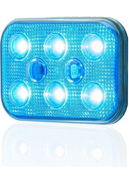 24V Kare 6 LED Dış Makan Uyumlu Mavi SBD24B6