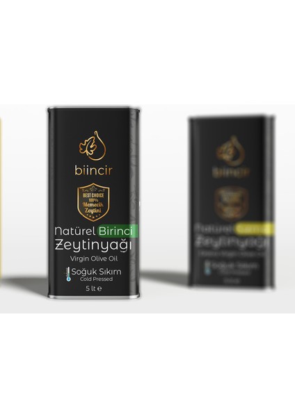 Natürel Birinci Erken Hasat Zeytinyağı Soğuk Sıkım 5 Lt