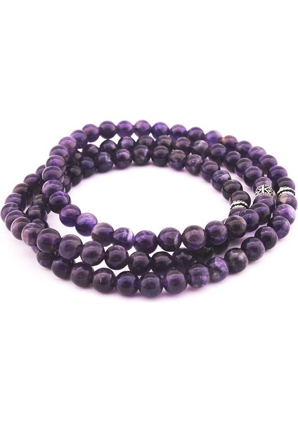Hem Bileklik - Hem Kolye - Hem Tesbih 99LU Mor Ametist Doğaltaş Aksesuar modelleri