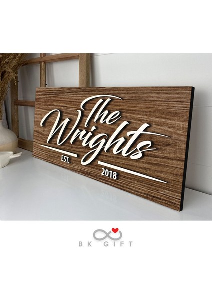 Gift Kişiye Özel Isimli Dekoratif Ahşap Tabela 46CM - Model 7 fırsatları
