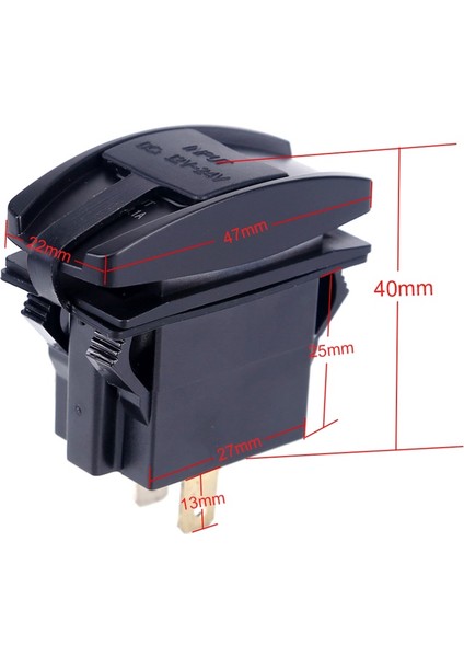 12-24 Volt Araç/Tekne/Motorsiklet İçin 3.0 A ( Quick ) Hızlı Şarj Kırmızı Renk