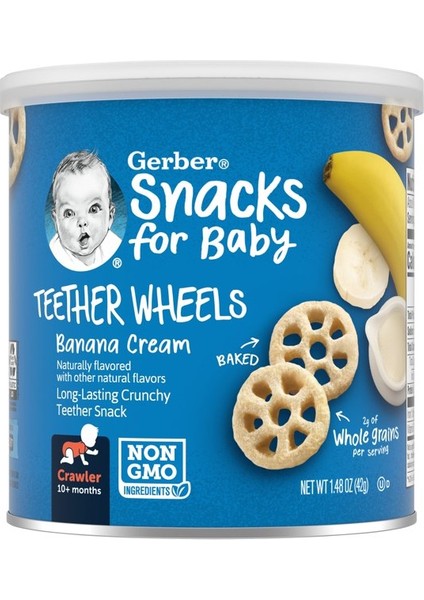 Teethers Wheels Banana Cream Atıştırmalık 42 Gr.
