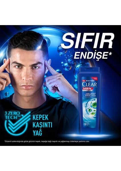 Men Kepeğe Karşı Etkili Şampuan Cool Sport Menthol Ferahlatıcı Mentol Etkisi 485 Ml X2 Adet