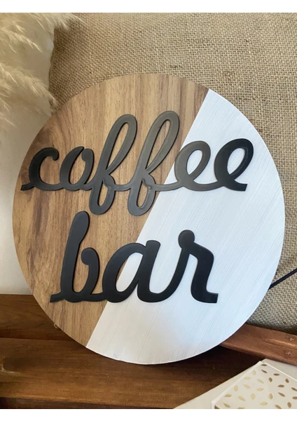 Windly Concept Coffe Bar Kahve Köşesi Ahşap Kahve Dekoru Dekoratif Duvar Süsü 30 cm