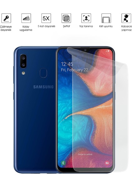 Samsung Galaxy A20E Ekran Koruyucu Tam Kaplayan Esnek Kırılmaz Nano Temperli