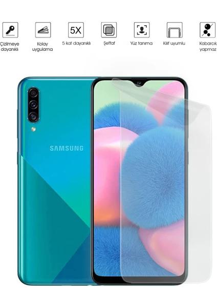 Kip GSM Samsung Galaxy A30S Ekran Koruyucu Tam Kaplayan Esnek Kırılmaz Nano Temperli