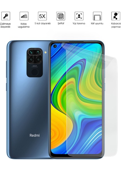Xiaomi Redmi Note 9 Ekran Koruyucu Tam Kaplayan Esnek Kırılmaz Nano Temperli