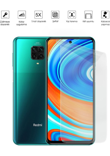 Xiaomi Redmi Note 9 Pro Ekran Koruyucu Tam Kaplayan Esnek Kırılmaz Nano Temperli