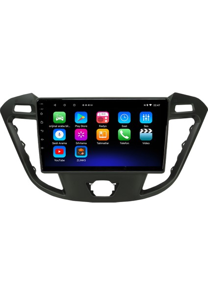 Ford Transit Custom Android 12 Kablosuz Carplay Navigasyon Multimedya Ekran Teyp - MY-0609W-FORD Transit Custom