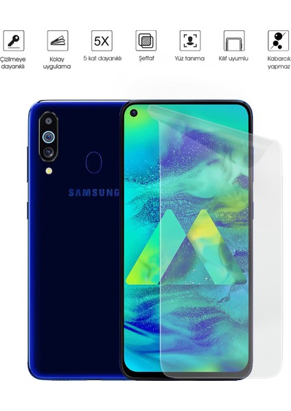 Kip GSM Samsung Galaxy M40 Ekran Koruyucu Tam Kaplayan Esnek Kırılmaz Nano Temperli