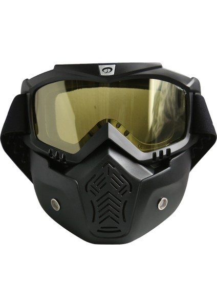 Motocross Goggles Bisiklet Anti Sis Rüzgar Geçirmez Toz Geçirmez Gözlük Kalkan Koruyucu (Yurt Dışından)