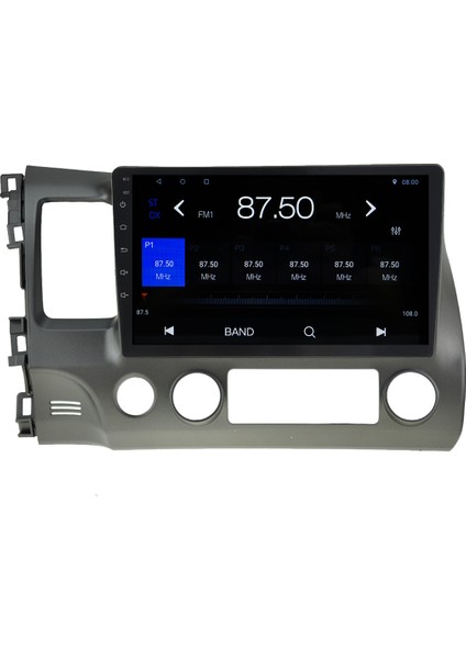 Honda Civic Fd6 Android 12 Kablosuz Carplay Navigasyon Multimedya Ekran Teyp - MY-0609W-HONDA Civic Fd6