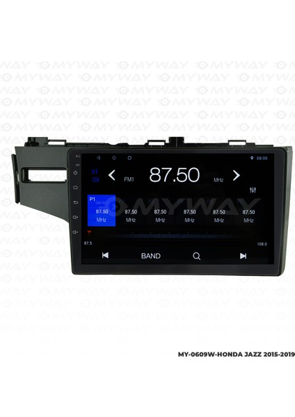 Honda Jazz Android 12 Kablosuz Carplay Navigasyon Multimedya Ekran Teyp - MY-0609W-HONDA Jazz