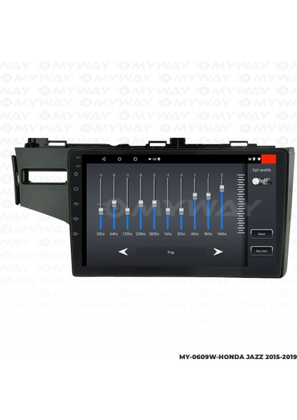 Honda Jazz Android 12 Kablosuz Carplay Navigasyon Multimedya Ekran Teyp - MY-0609W-HONDA Jazz