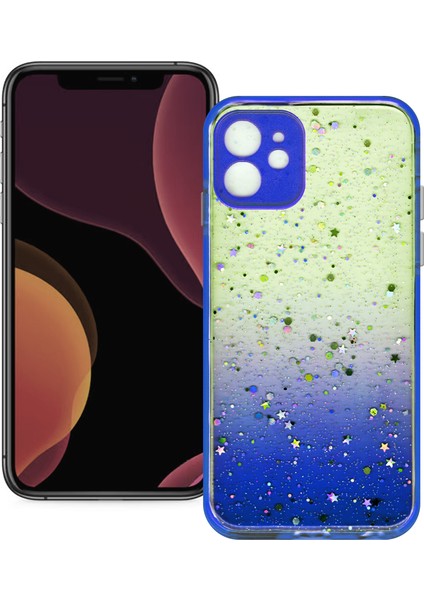 Apple iPhone 12 Simli Şeffaf Sert Slikon Kılıf
