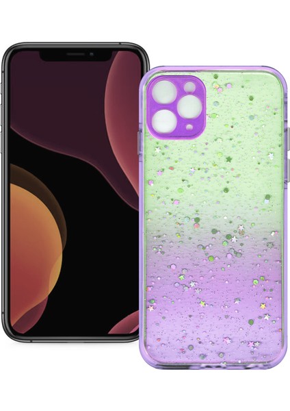 Apple iPhone 11 Pro Max Simli Şeffaf Sert Slikon Kılıf