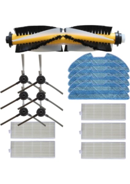 Redmon RV-R500 Için 1 Takım Ana Fırça Yan Fırça Filtre Paspas Bezi Seti (Yurt Dışından)