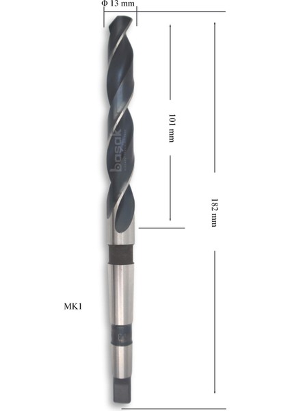 13 mm Mors Konik Saplı Matkap Ucu Hss (Dın 345)