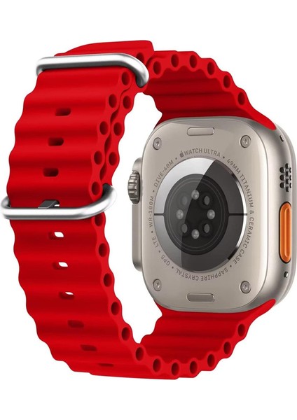 Apple Watch Series 7 41MM Kordon Ocean Band Kırmızı