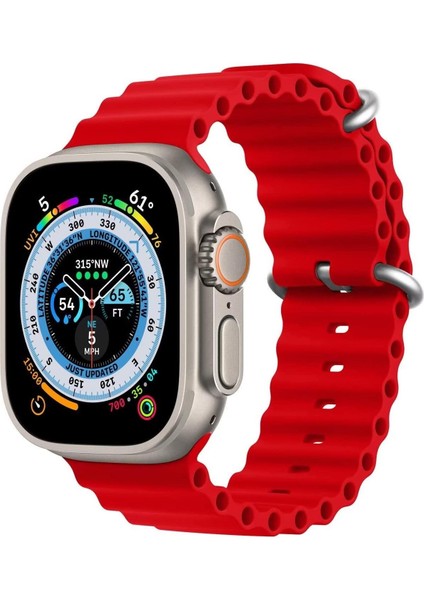 Apple Watch Series 7 41MM Kordon Ocean Band Kırmızı modelleri