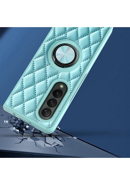 Samsung Galaxy Z Fold 3 Elmas Izgarası Parmak Yüzüğü Cep Telefonu Kılıfları (Yurt Dışından)