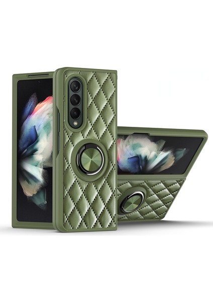 Samsung Galaxy Z Fold 4 Elmas Izgarası Parmak Yüzüğü Cep Telefonu Kılıfları (Yurt Dışından)