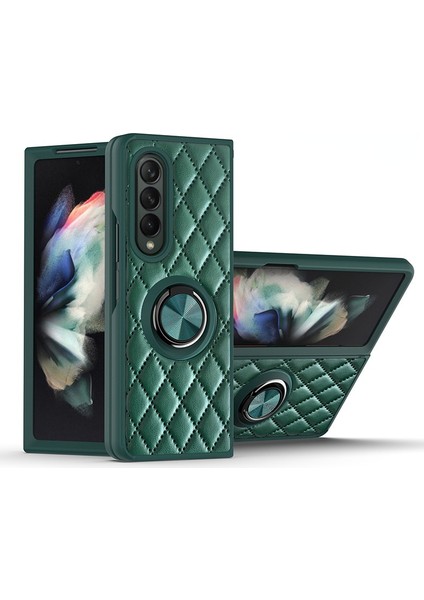 Samsung Galaxy Z Fold 4 Elmas Izgarası Parmak Yüzüğü Cep Telefonu Kılıfları (Yurt Dışından)
