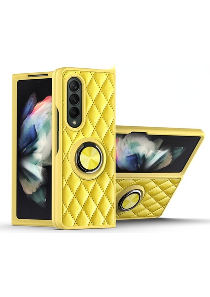 Samsung Galaxy Z Fold 4 Elmas Izgarası Parmak Yüzüğü Cep Telefonu Kılıfları (Yurt Dışından)