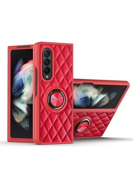 Samsung Galaxy Z Fold 4 Elmas Izgarası Parmak Yüzüğü Cep Telefonu Kılıfları (Yurt Dışından)