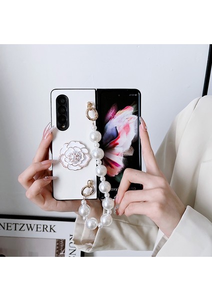 Samsung Z Fold 4 Dıy Kamelya Inci Bileziği Cep Telefonu Kılıfları (Yurt Dışından) indirimleri