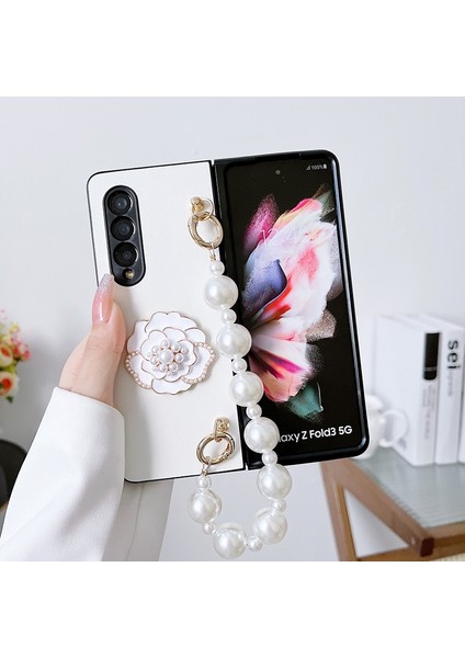 Samsung Z Fold 4 Dıy Kamelya Inci Bileziği Cep Telefonu Kılıfları (Yurt Dışından)