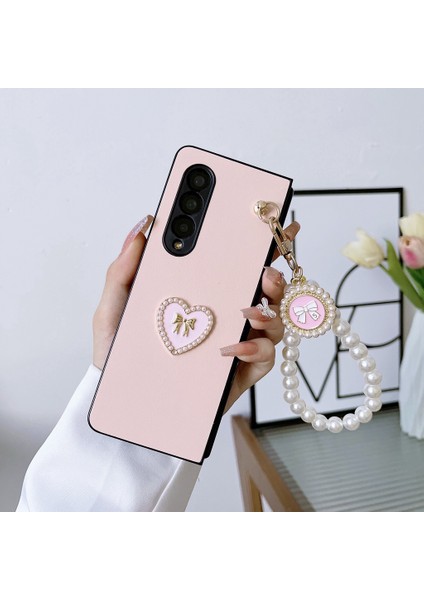 Samsung Galaxy Z Fold 3 Dıy Aşk Inci Bilezik Cep Telefonu Kılıfları (Yurt Dışından)