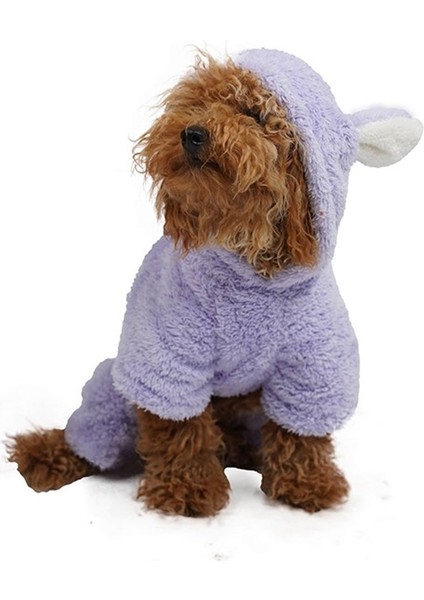 Lilac Tapeti Peluş Küçük Irk Köpek Tulumu