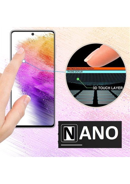 Samsung Galaxy A73 5g Tam Kaplayan 5d Nano Ekran Koruyucu Kırılmaz Cam