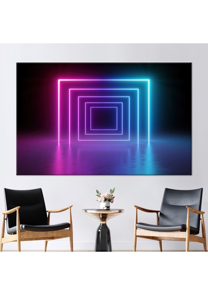 1 Parça Kanvas Tablo Başka Bir Boyut Kanvas Baskı Soyut Duvar Süsü Neon Işığı Kanvas Poster