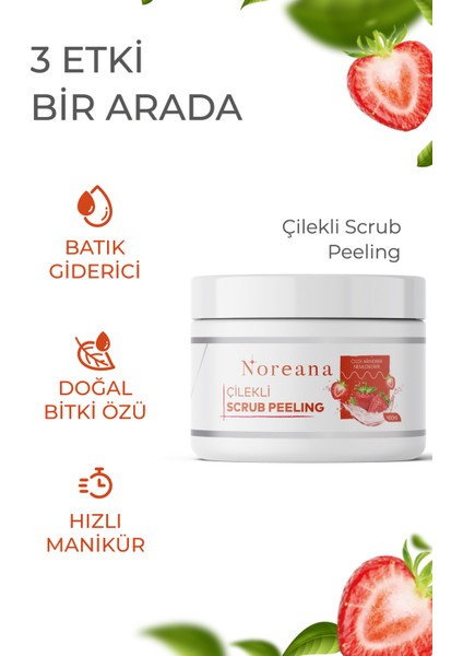 Çilekli Scrub Peeling 500 ML Batık Giderici & Hızlı Manikür Etkili