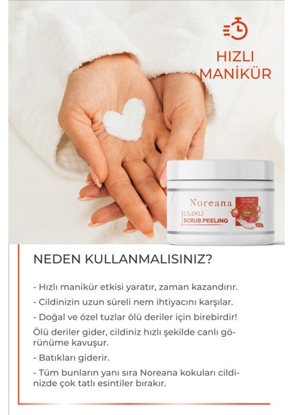 Çilekli Scrub Peeling 500 ML Batık Giderici & Hızlı Manikür Etkili