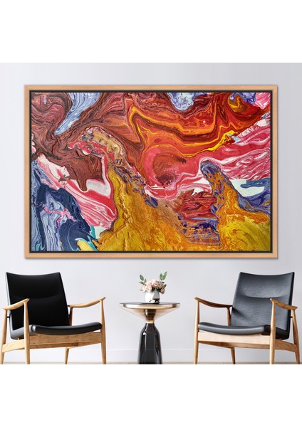 1 Parça Naturel Çerçeveli Kanvas Tablo Renkli Kanvas Poster Çağdaş Duvar Süsü