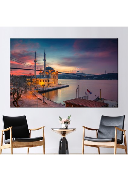 1 Parça Kanvas Tablo Türkiye Kanvas Dekor Ortakoy Camii Sanat Cami Kanvas Dekor