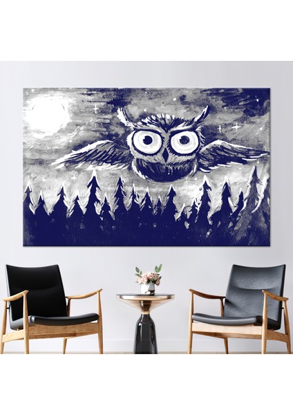 1 Parça Kanvas Tablo Baykuş Sevgilisi Hediyesi Kanvas Sanatı Hayvan Hediye Kanvas