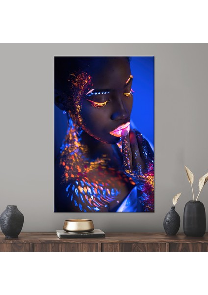 1 Parça Kanvas Tablo Kadın Kanvas Baskı Soyut Kanvas Poster Işıltı Kanvas Poster