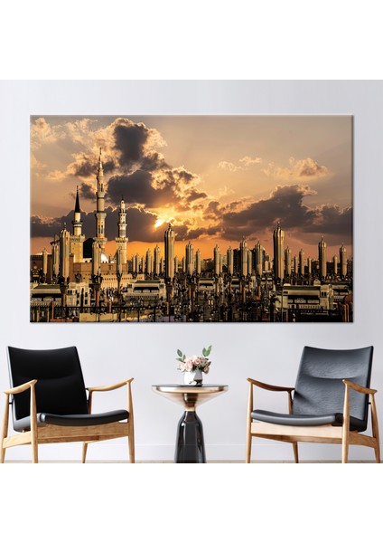 1 Parça Kanvas Tablo Modern Duvar Dekoru Müslüman Baskılı Ramazan Bayram Hediyesi Kanvas