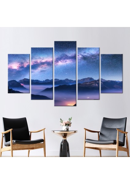 5 Parçalı Mix Kanvas Tablo Görüntüleme Sanat Bulutların Kanvas Dekor Bulutlar Posteri