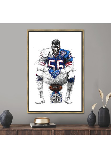 1 Parça Gold Çerçeveli Kanvas Tablo Spor Duvar Dekoru Motivasyon Sanat Ünlü Kanvas Baskı