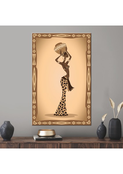 1 Parça Kanvas Tablo Afrikalı Kadın Posteri Afrikalı Kız Duvar Dekoru Moda Sanat Eseri