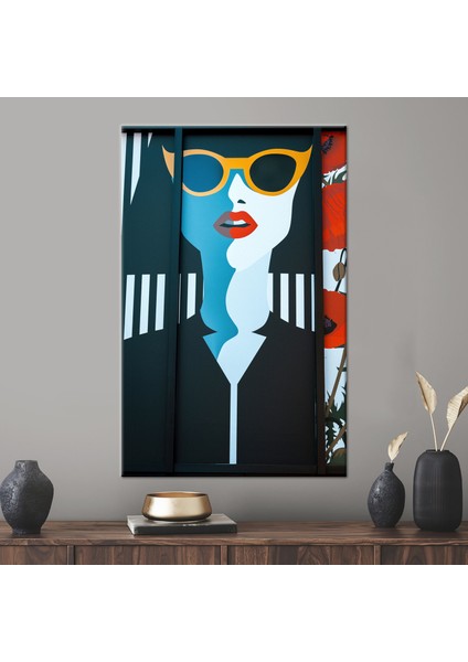 1 Parça Kanvas Tablo Soyut Kadın Duvar Dekoru Moda Kanvas Modern Baskılı Kadın Kanvas Poster