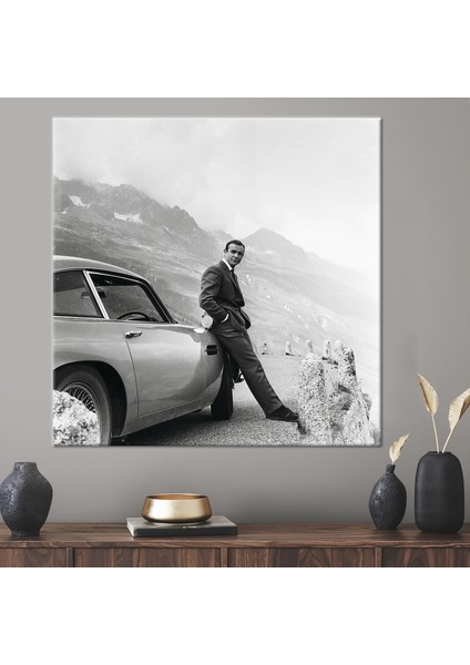 1 Parça Kanvas Tablo Araba Ile James Bond Sanat Aston Martin Db5 Kanvas Poster